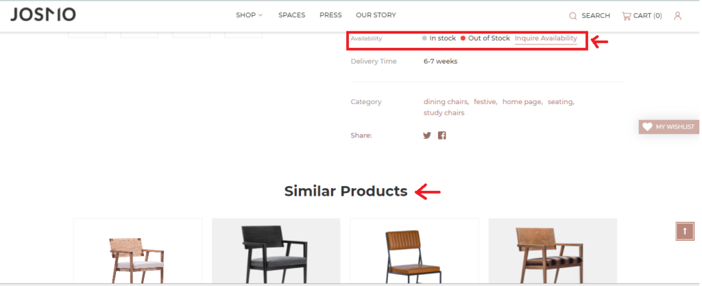 availability out of stock shopify product